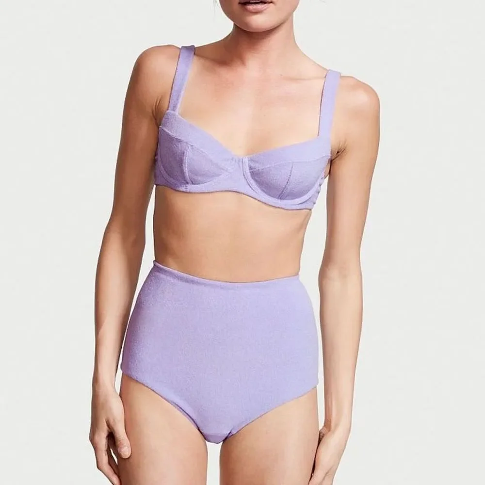 Victorias Secret Set Wicked Push Up without padding terry Bikini Top & Bottom